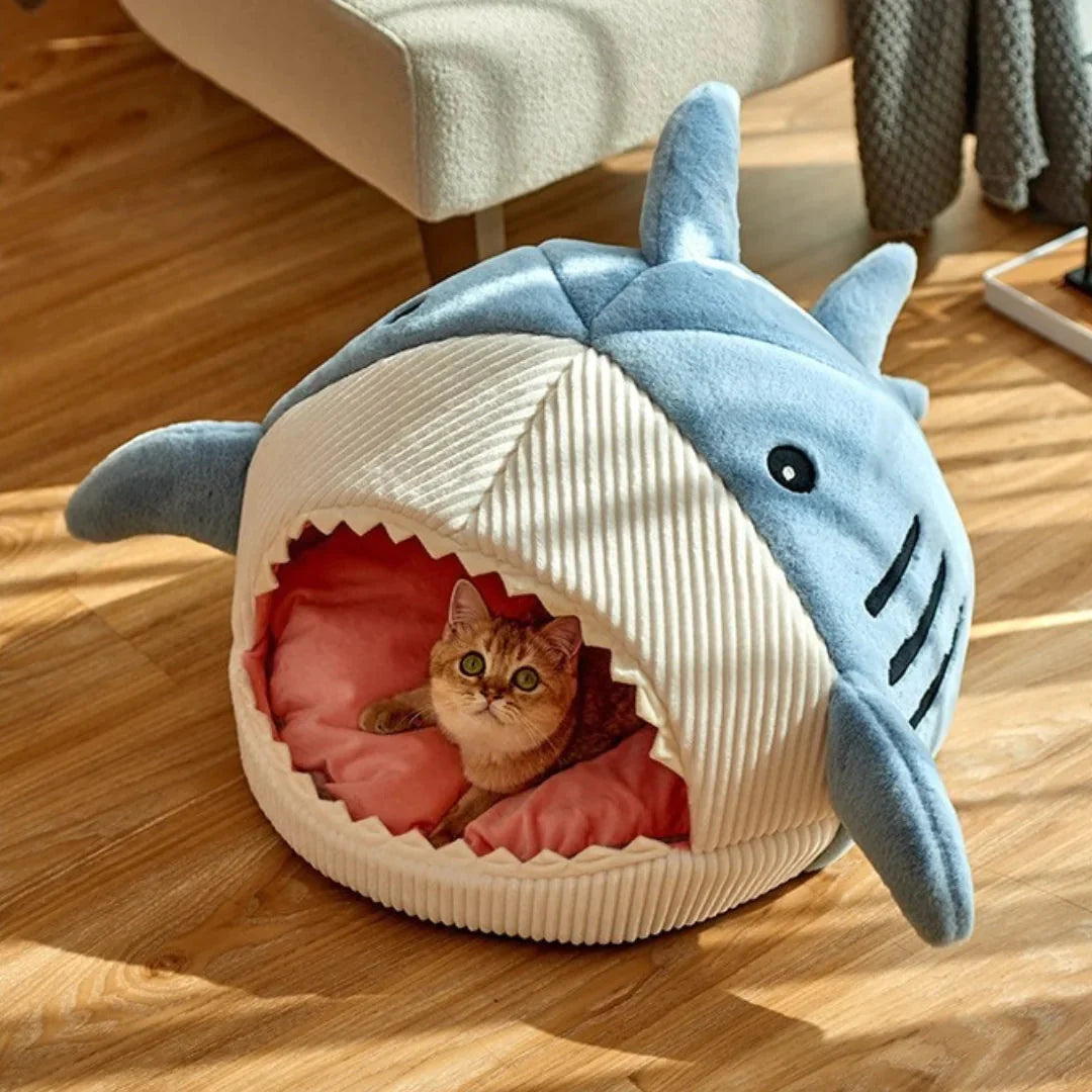 Luxury Plush Shark Pet Bed